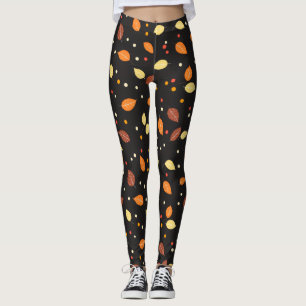 Leggings Patrón otoño de hojas de otoño