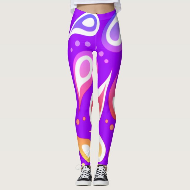 Leggings Patrón Paisley Arcoiris (Anverso)