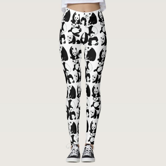 Leggings Patrón Panda BG blanco (Anverso)