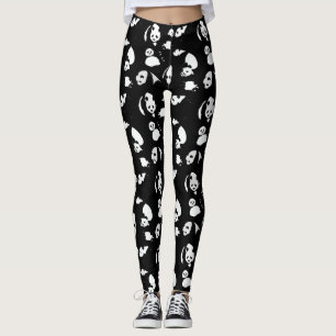 Leggings Patrón Panda Negro BG
