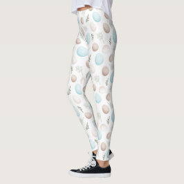 Leggings Patrón Pastel Blanco de Huevos de Pascua