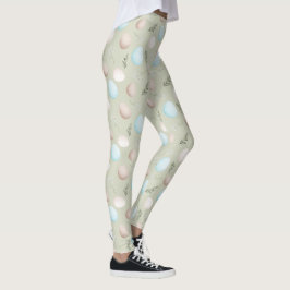 Leggings Patrón Pastel Verde de Huevos de Pascua
