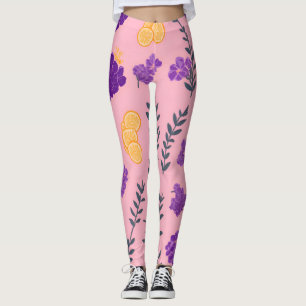 Leggings Patrón personalizado de color mosaico de lavanda