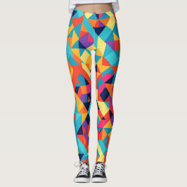 Leggings Patrón personalizado geométrico de color de Akbash
