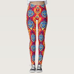 Leggings Patrón psicodélico colorido