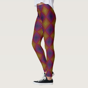 Leggings Patrón psicodélico de Chevron Arcoiris