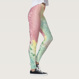 Leggings Patrón Psicodélico de Color Burbujeante Abstracto