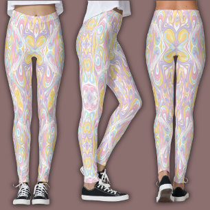 Leggings Patrón Psicodélico de Pastel Canica Líquida Groo