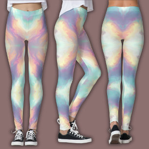 Leggings Patrón Psicodélico de Pastel   Nebulosa Iridescent
