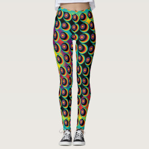 Leggings Patrón psicodélico retro