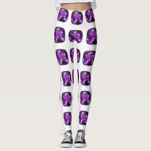 Leggings Patrón púrpura