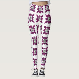 Leggings Patrón púrpura