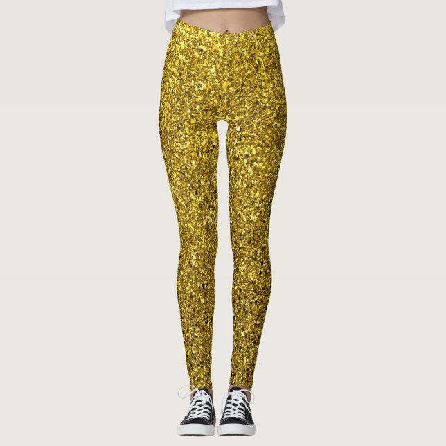 Leggings Patrón Purpurina dorado (Anverso)