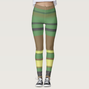 Leggings Patrón rayado de color de vídeo