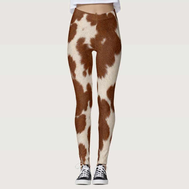 Leggings Patrón realista de cuero de ternera (Anverso)