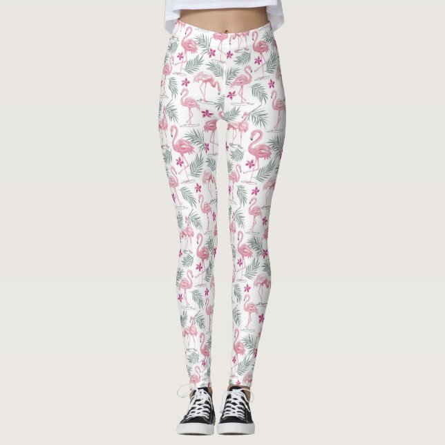 Leggings Patrón repetido de aves de cisne (Anverso)