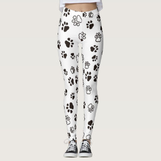 Leggings Patrón repetido de las patas del gato