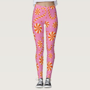 Leggings Patrón retro de Navidades de caña de vándalos