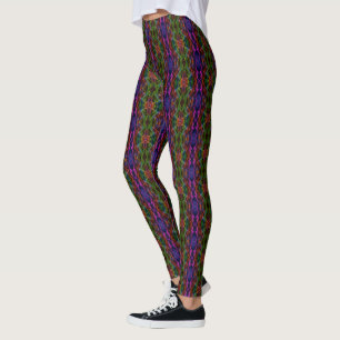 Leggings Patrón retro digital multicolor
