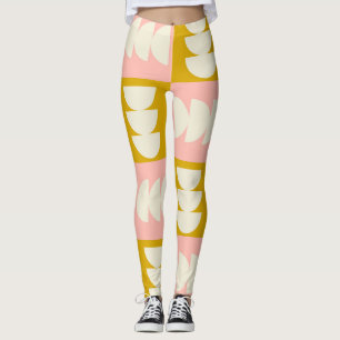 Leggings Patrón retro moderno geométrico de mediados de sig