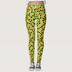 Leggings Patrón retro neón de los años 80/90