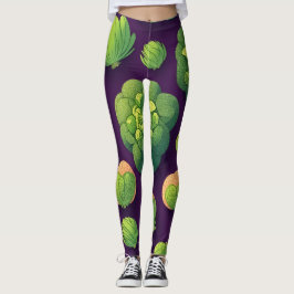 Leggings Patrón retro personalizado de Bruselas