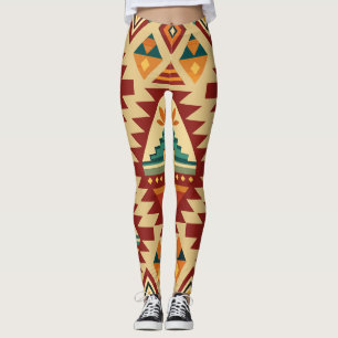 Leggings Patrón retro Personalizado de motivos étnicos