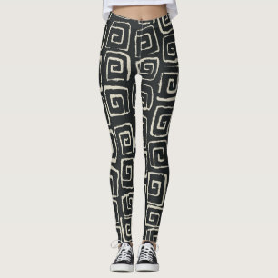 Leggings Patrón retro vintage de fondo azteca