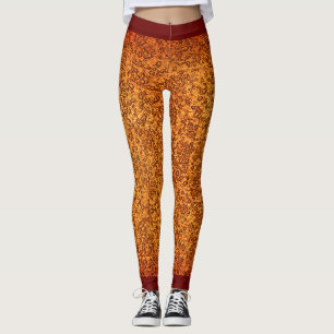 Leggings Patrón rojo de aspecto bruto de Guay