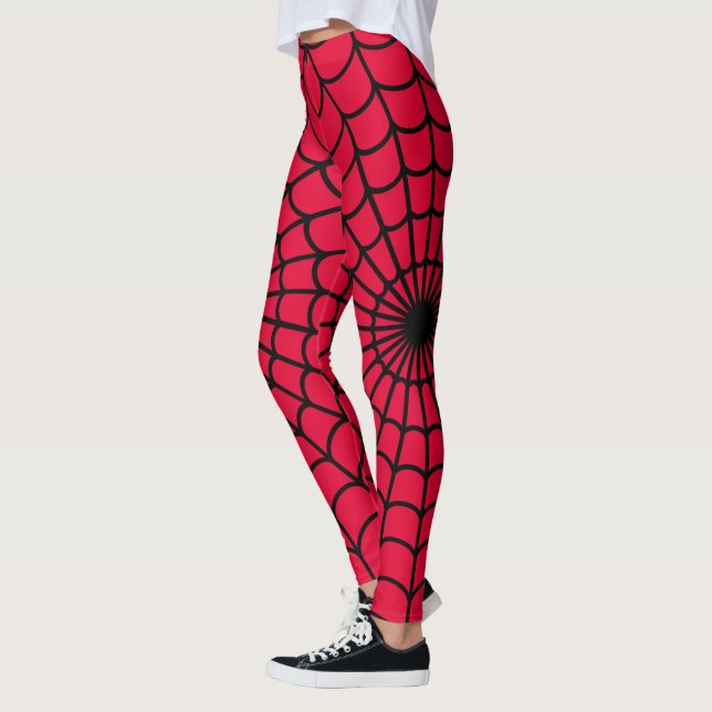 Leggings Patrón Rojo de Telaraña  (Izquierda)