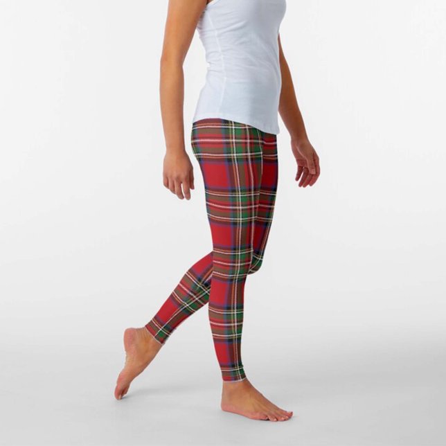 Leggings Patrón rojo verde real Stewart Tartán (Subido por el creador)