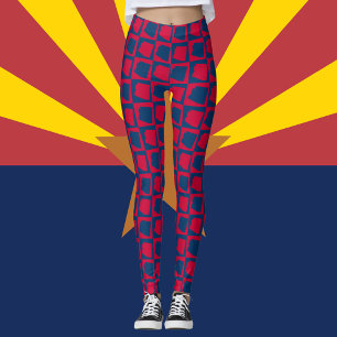 Leggings Patrón rojo y azul del estado de Arizona