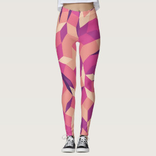 Leggings Patrón rosa abstracto