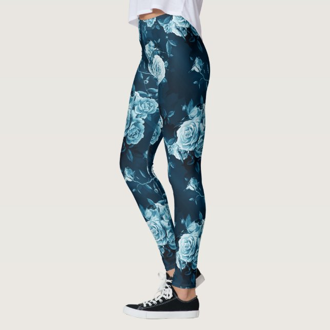 Leggings Patrón Rosa azul clásico (Izquierda)