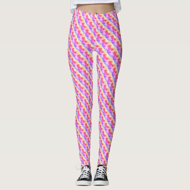 Leggings Patrón Rosa con colores arcoiris (Anverso)