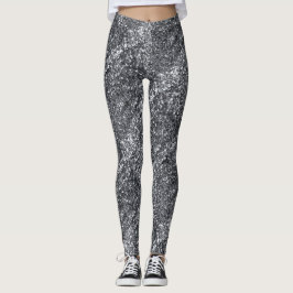 Leggings Patrón secuencial plateado