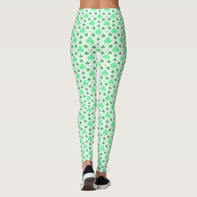 Leggings Patrón Shamrock irlandés (Reverso)