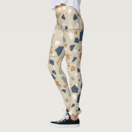 Leggings Patrón silenciado de Terrazzo