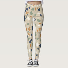 Leggings Patrón silenciado de Terrazzo