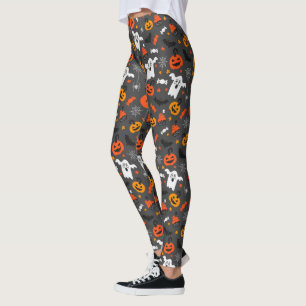 Leggings Patrón sin fisuras de los símbolos de Halloween