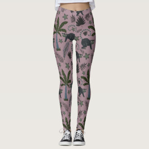 Leggings Patrón sin foco Animales tropicales saltando monos