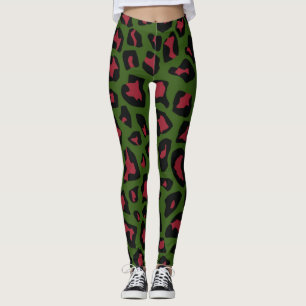 Leggings Patrón sin foco de leopardo