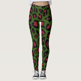 Leggings Patrón sin foco de leopardo