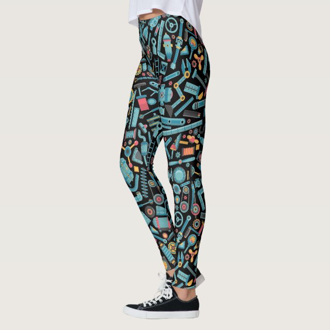 Leggings Patrón sin inconvenientes de elementos de maquinar (Izquierda)
