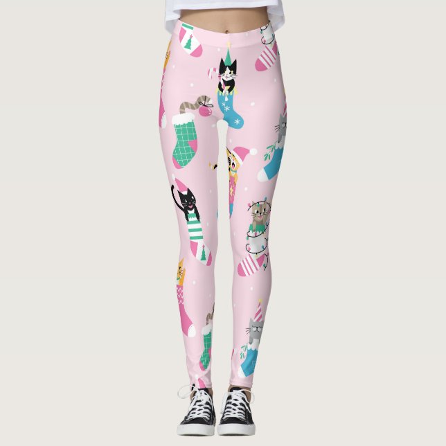 Leggings Patrón sin inconvenientes para los Navidades de ga (Anverso)