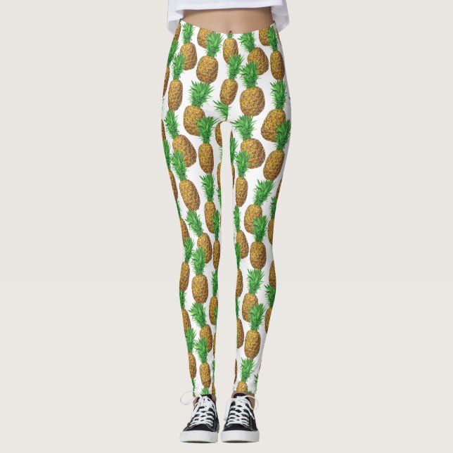 Leggings Patrón sin soldadura con piñas (Anverso)