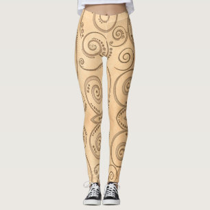 Leggings Patrón sin soldadura de hoja de arce