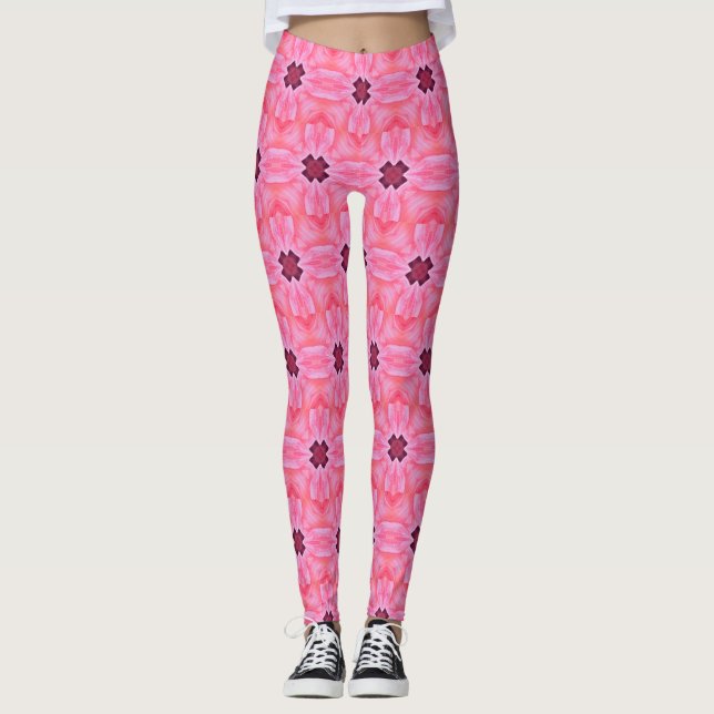 Leggings Patrón sin soldadura de la floral del espejismo pe (Anverso)