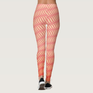 Leggings Patrón sin soldadura de líneas de Rosa inclinadas 