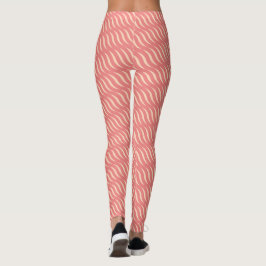 Leggings Patrón sin soldadura de líneas de Rosa inclinadas